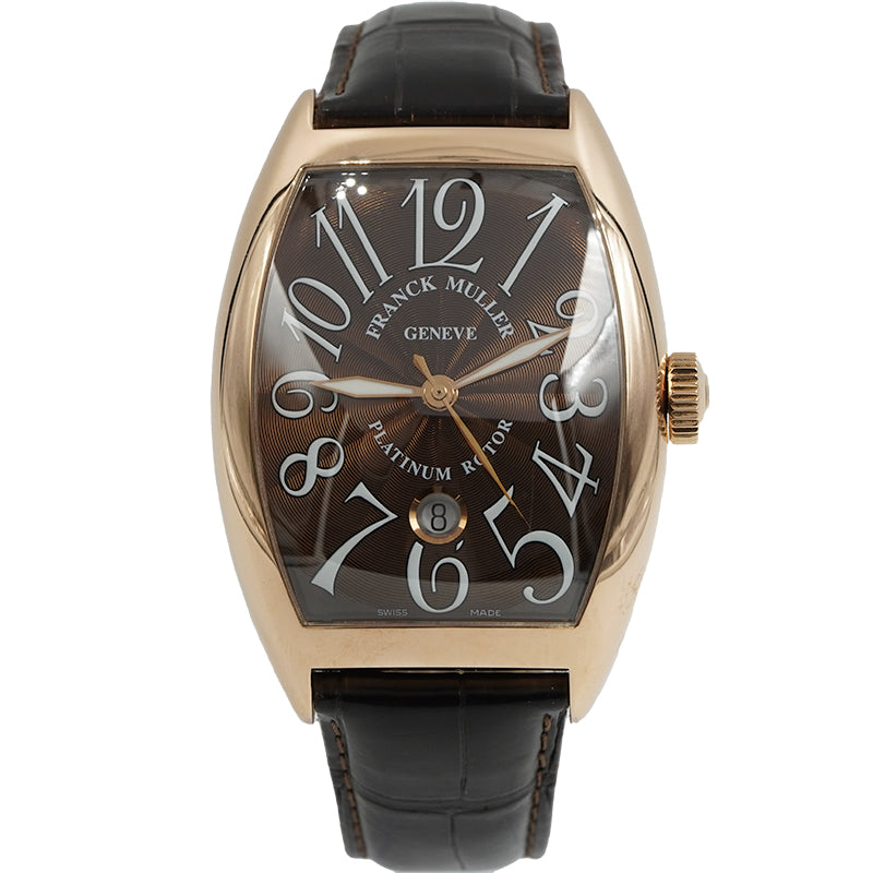 Franck Muller Casablanca Curvex 18K Rose Gold Brown Dial 880 SC DT