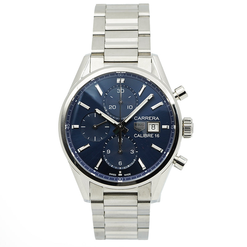 Tag Heuer Carrera 41mm Blue Dial Chronograph CBK2112.BA0715 Cal