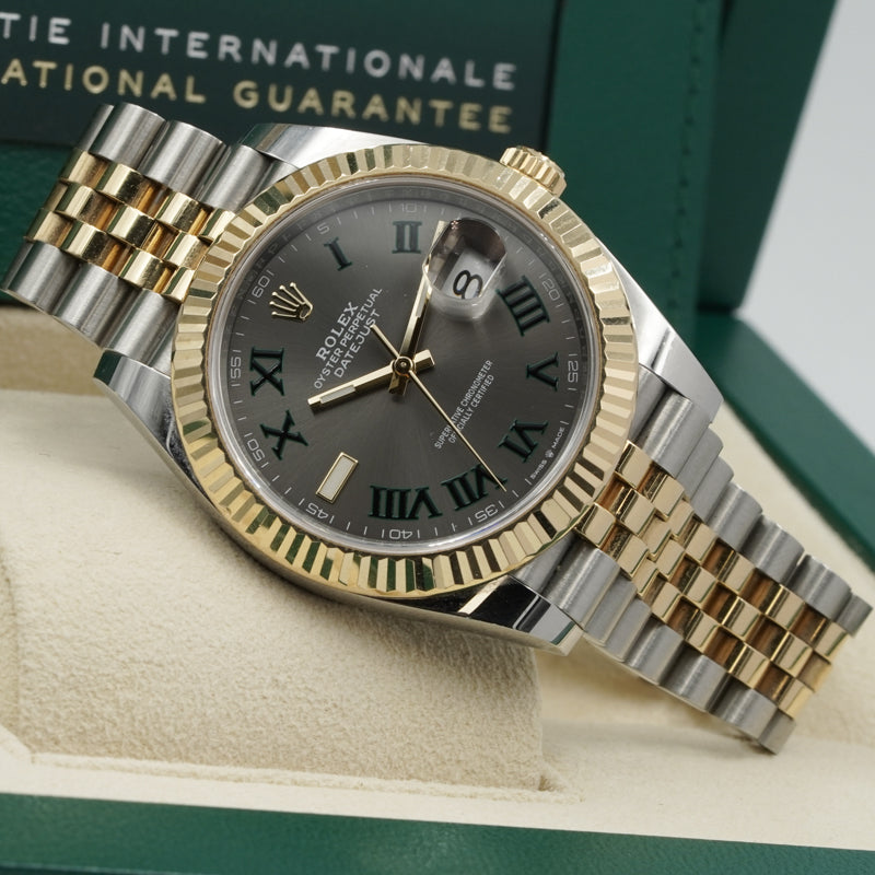 Rolex Datejust 41 Wimbledon 126333 Two Tone Jubilee Bracelet B P 2021 Moyer Fine Jewelers