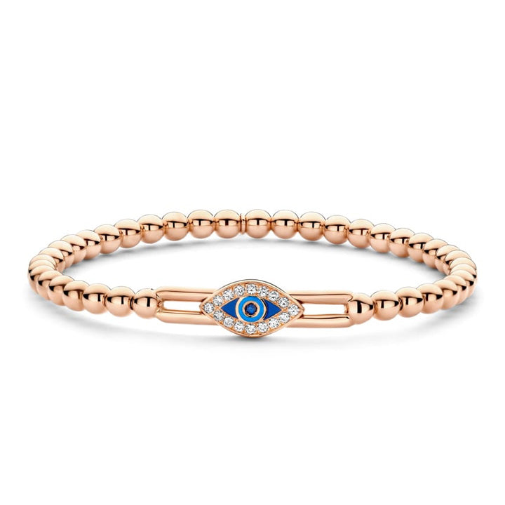 Evil eye slider top bracelet