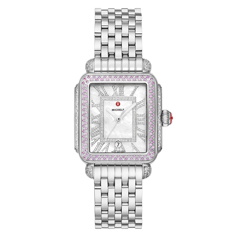 Michele mini deco bellos diamond watch