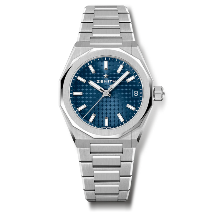 Zenith Defy Skyline Ladies Automatic Watch; Blue Dial; 36 mm Stainless Steel Bracelet 16.9400.670/51.I001