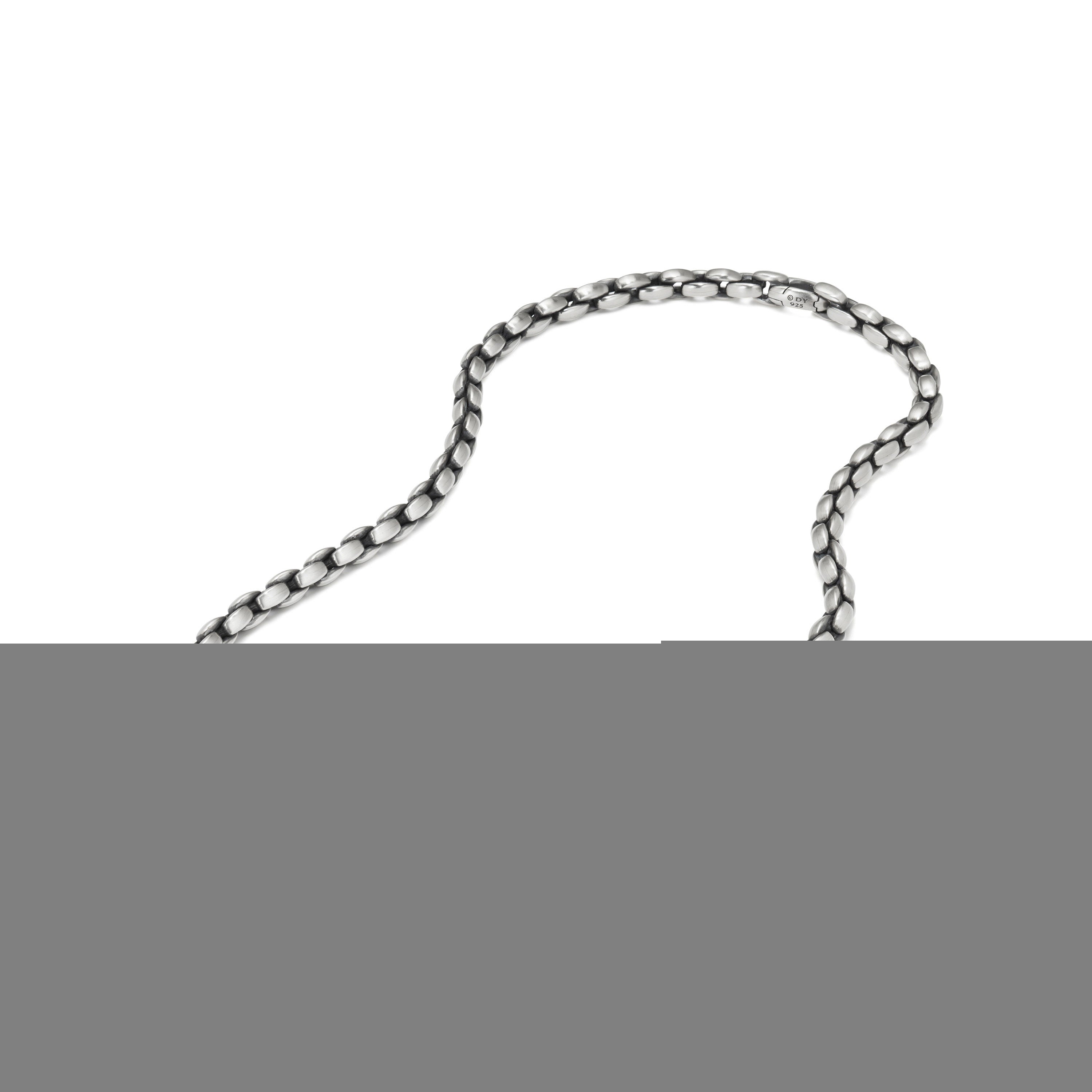 David Yurman Men's Darkened Steel Small Box Chain Necklace 22