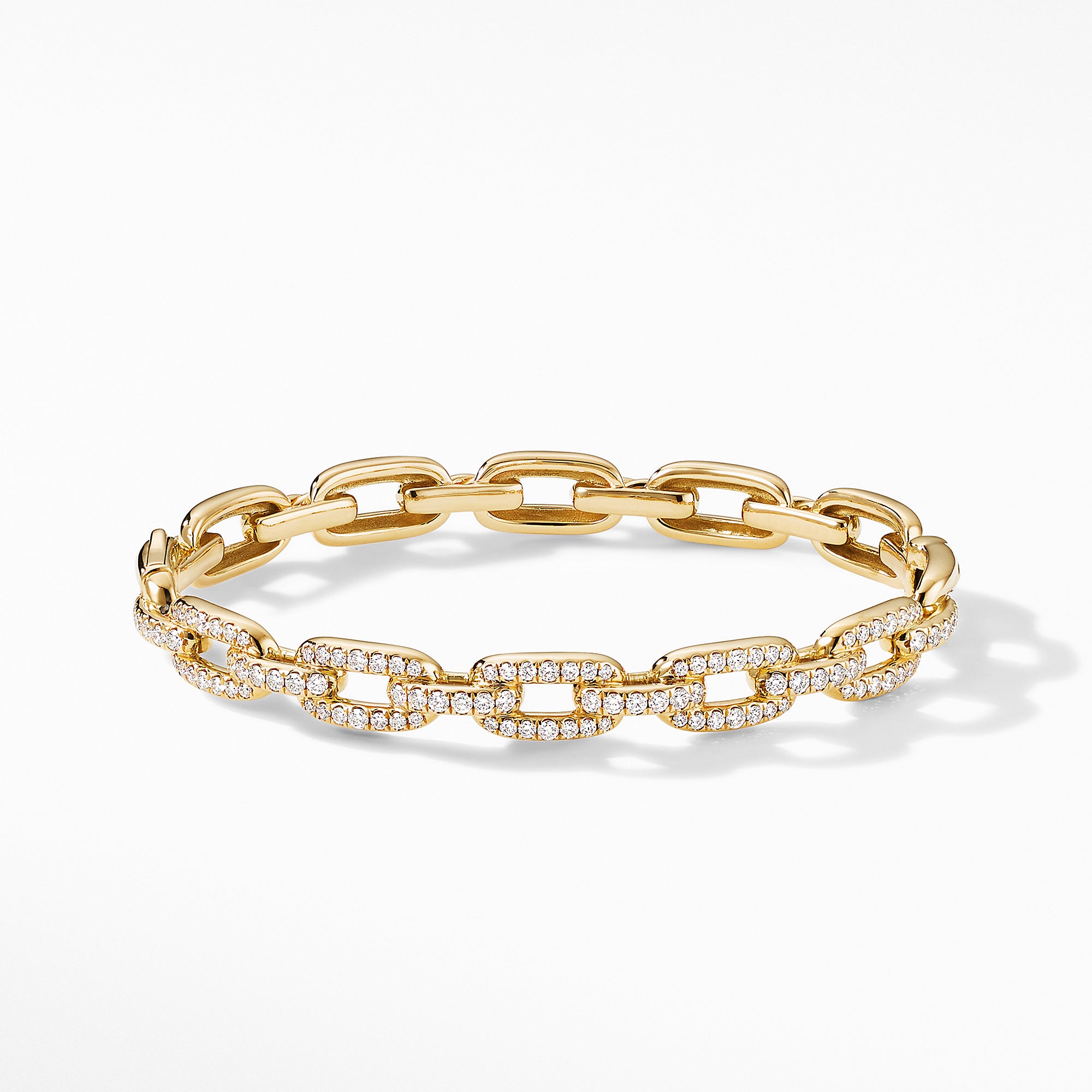 18KT Yellow Gold And White Gold Heavy Bicycle Chain Bracelet – Van Rijk