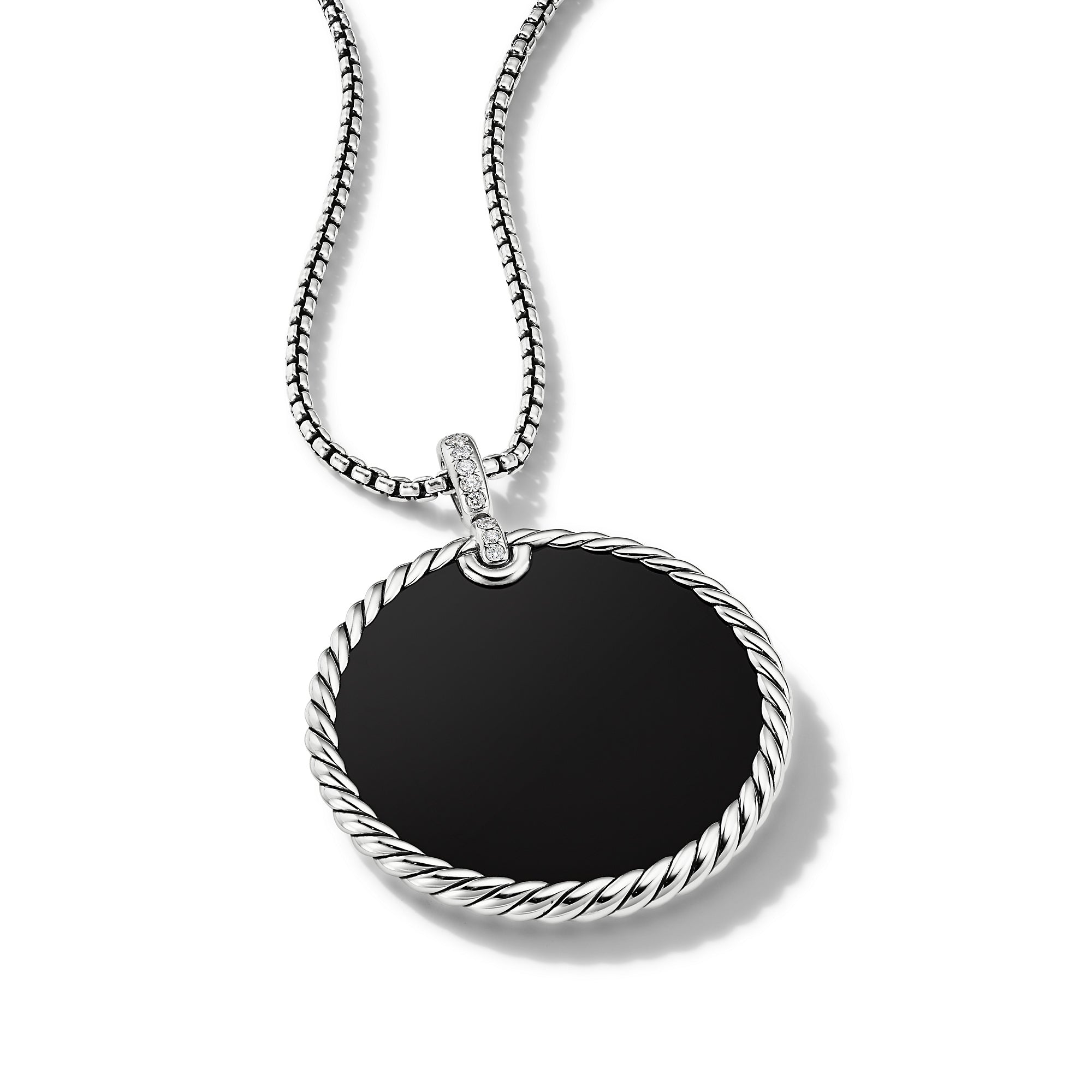 David Yurman Elements Reversible Disc Pendant with Black Onyx