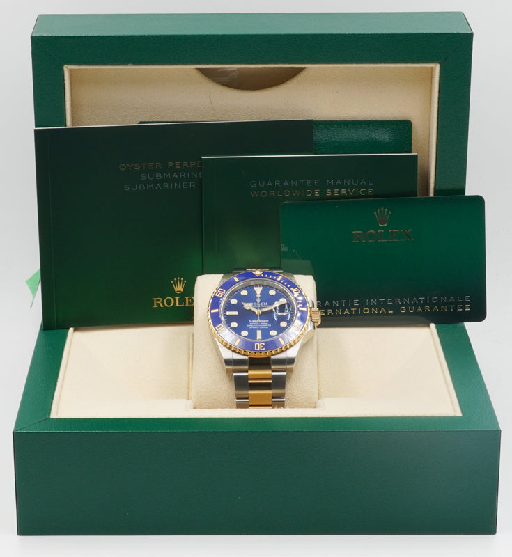 SOLD 2 25 23 Rolex Submariner Two Tone 126613LB Box and Papers 41mm