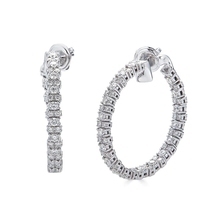 Diamond Earrings for Women in 18K Gold VVS Clarity E-F Color