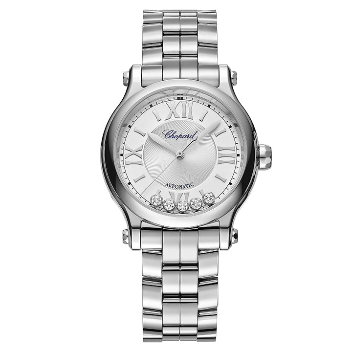 Chopard Stainless Steel Happy Sport 33mm Automatic Ladies Watch