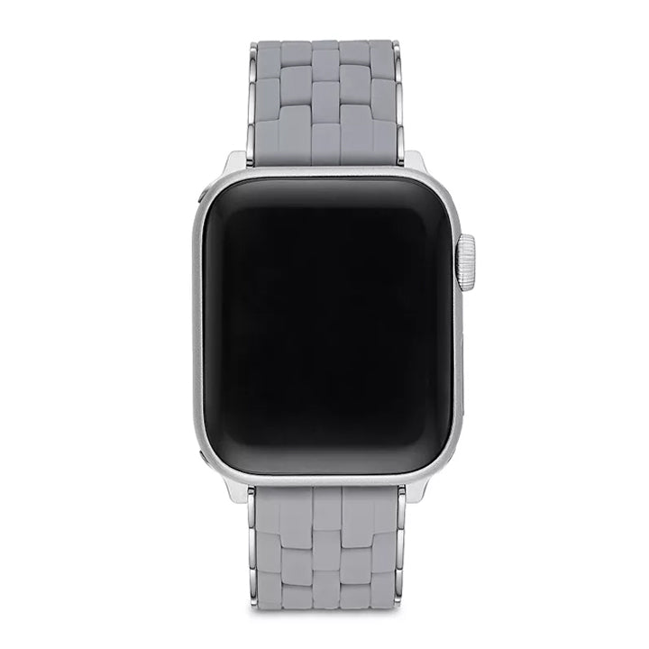 Michele Slate and Stainless Silicone Wrapped Bracelet Apple Watch