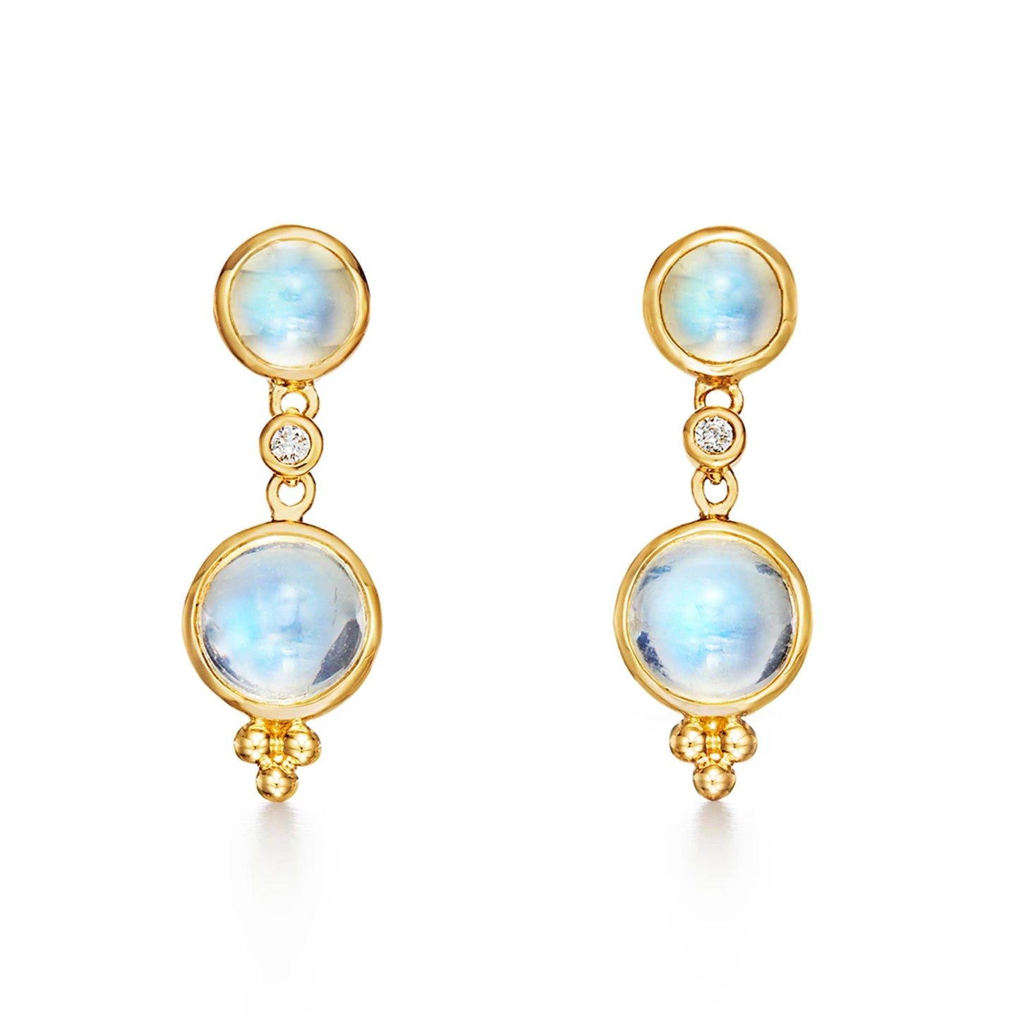 Royal Blue Moonstone Earrings Temple St. Clair 18k Gold Moyer