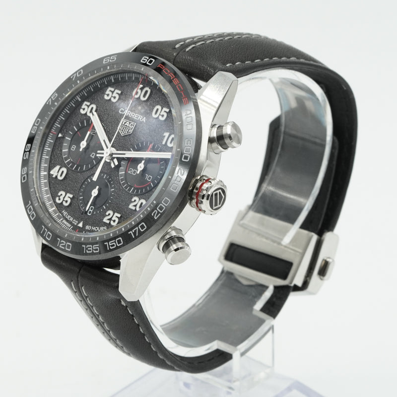 SOLD - 11/7/24 - Tag Heuer Carrera Chronograph x Porsche CBN2A1F.FC6492 44mm B&P 2021