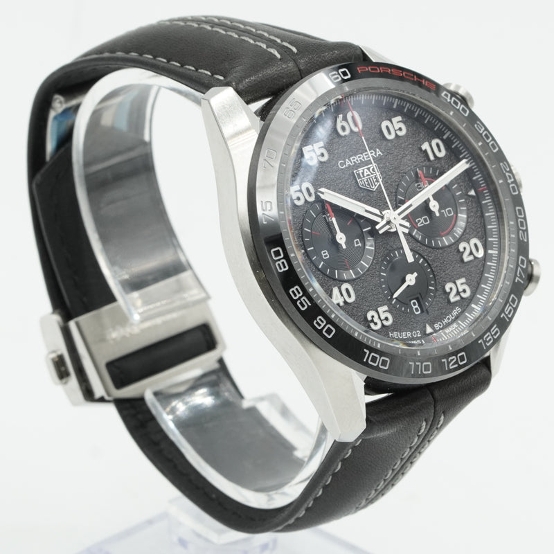 SOLD - 11/7/24 - Tag Heuer Carrera Chronograph x Porsche CBN2A1F.FC6492 44mm B&P 2021