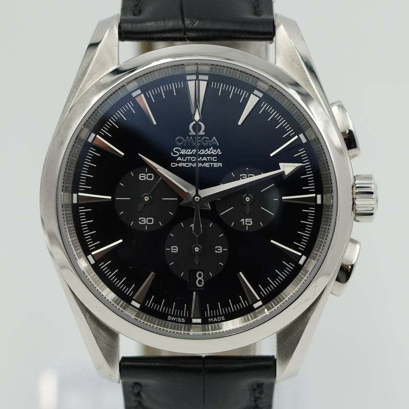 SOLD - 9/5/24 - Omega Seamaster Aqua Terra Chronograph 281.250.31 42mm B&P Black Dial