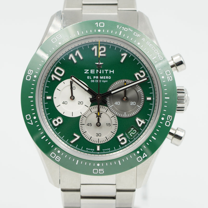 SOLD - 6/17/24 - Zenith Chronomaster Sport Aaron Rodgers Limited Edition B&P 2023