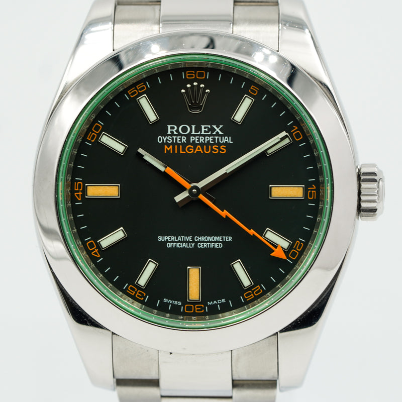 SOLD - 12/8/23 - Rolex Milgauss 116400GV Black Dial 40mm Stainless Steel