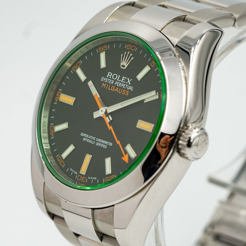 SOLD - 12/8/23 - Rolex Milgauss 116400GV Black Dial 40mm Stainless Steel