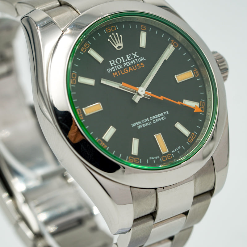 SOLD - 12/8/23 - Rolex Milgauss 116400GV Black Dial 40mm Stainless Steel