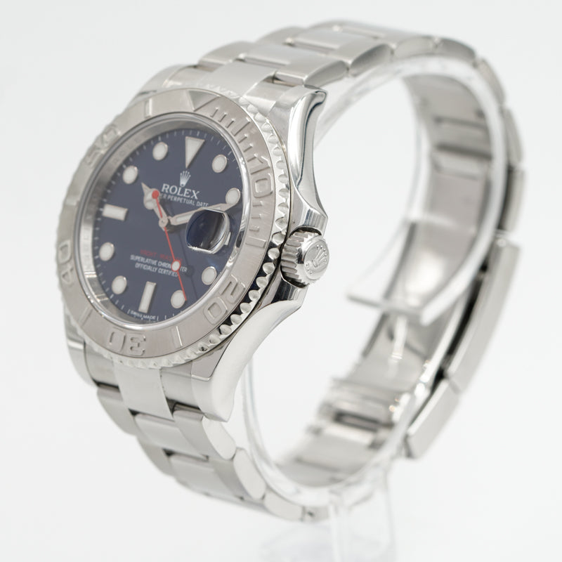 SOLD - Rolex Yachtmaster 116622 Blue 40mm Steel w Platinum Bezel '16