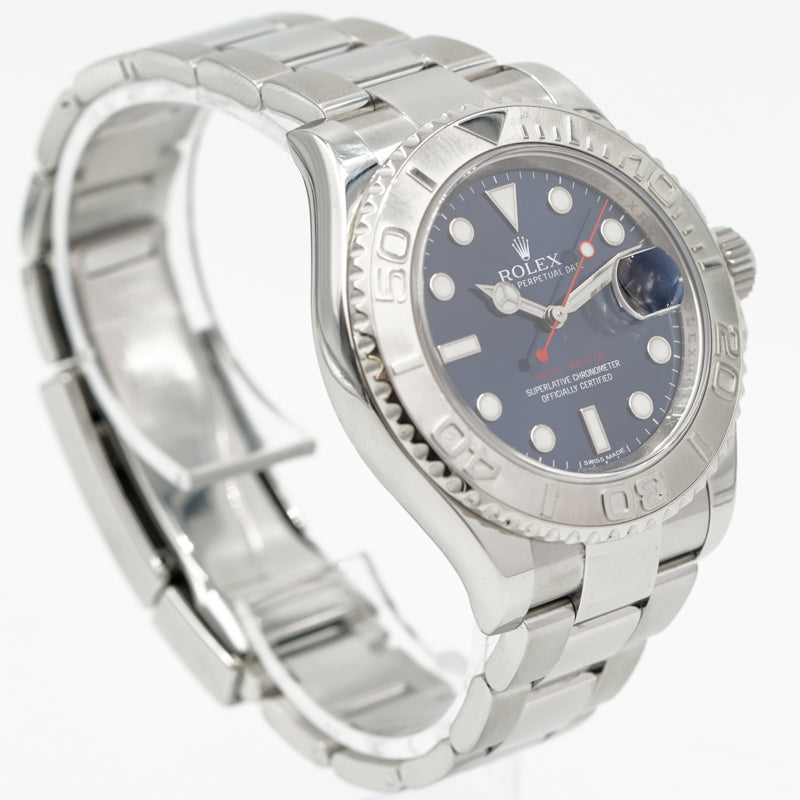 SOLD - Rolex Yachtmaster 116622 Blue 40mm Steel w Platinum Bezel '16