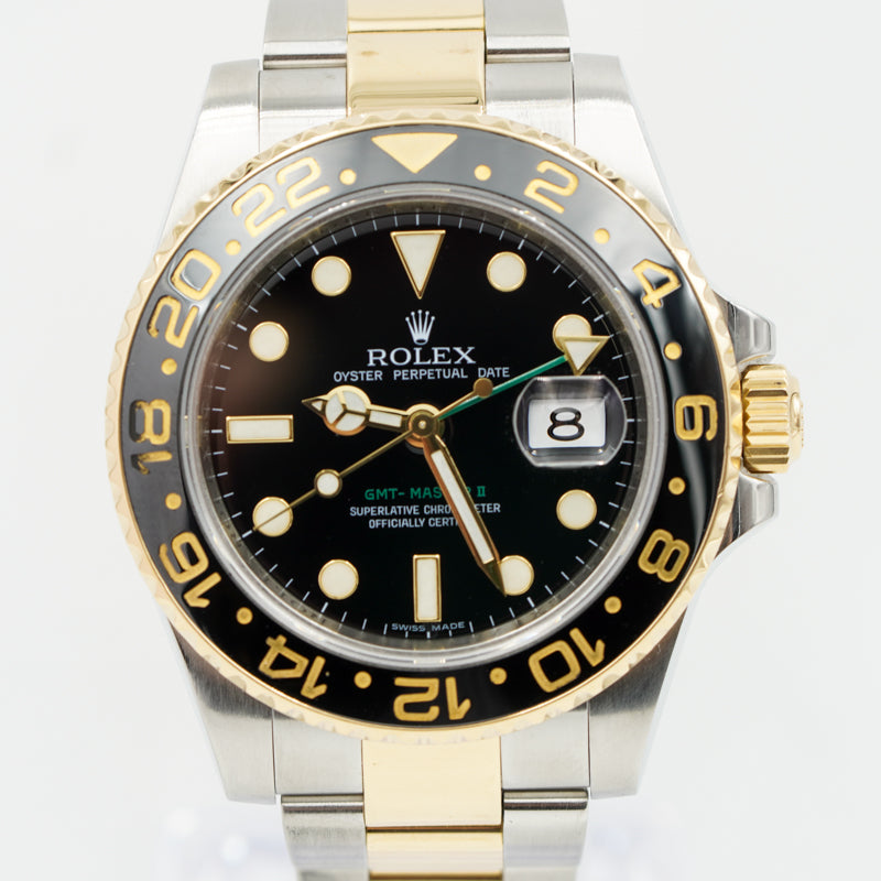 SOLD - Rolex GMT-Master II 11671LN Two-Tone 18K Gold 2007