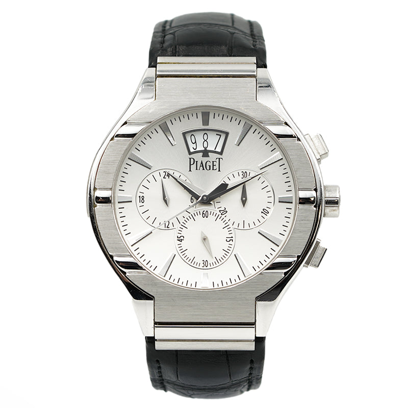 SOLD - 09/09/23 - Piaget Polo 18K White Gold Flyback GMT GOA32038 Box Only