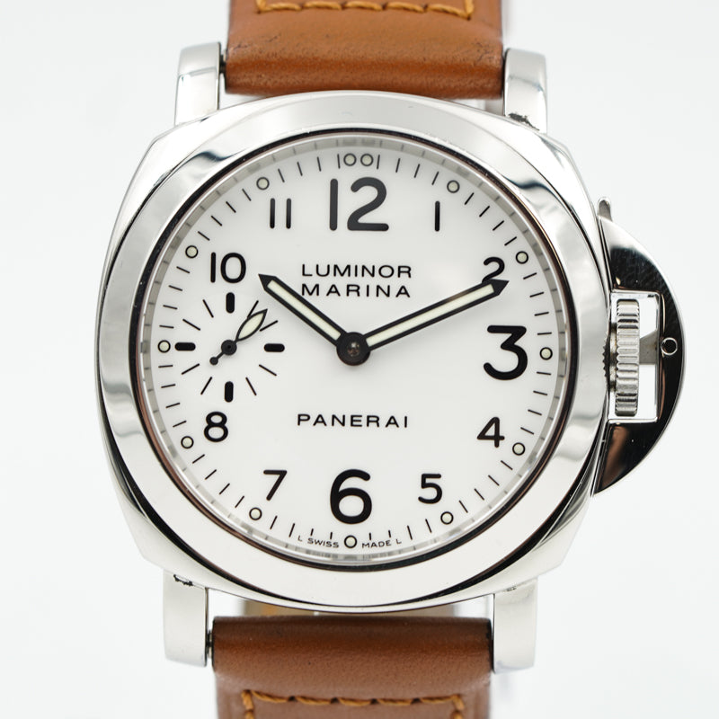 SOLD - 07/20/23 - Panerai Luminor Marina PAM00113 44mm White Dial B&P 2003