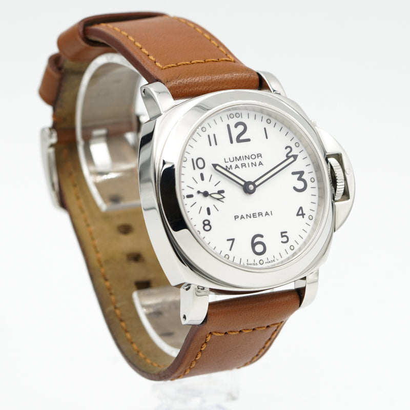 SOLD - 07/20/23 - Panerai Luminor Marina PAM00113 44mm White Dial B&P 2003