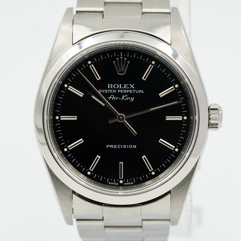 SOLD - 8/7/23 - Rolex Air-King 14000 Black Dial 34mm Circa 2001