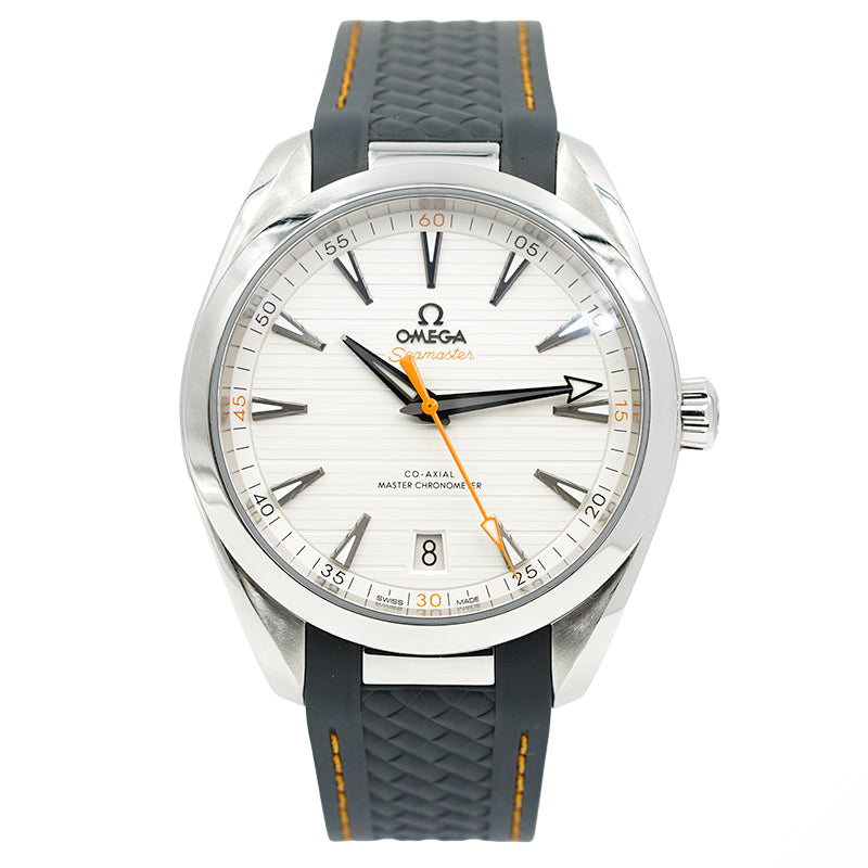 SOLD - 9/6/23 - Omega Aqua Terra 41mm Silver & Orange 220.12.41.21.02.002 B&P 2019