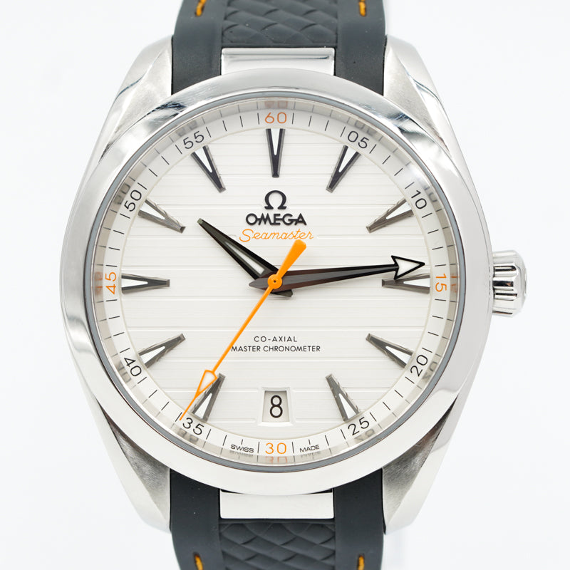 SOLD - 9/6/23 - Omega Aqua Terra 41mm Silver & Orange 220.12.41.21.02.002 B&P 2019