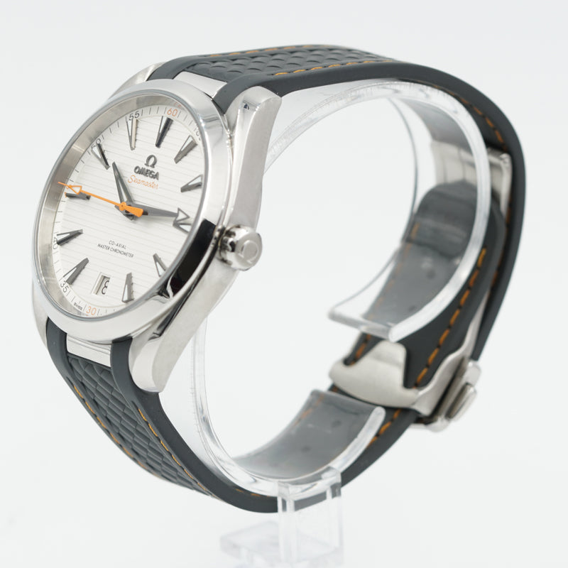 SOLD - 9/6/23 - Omega Aqua Terra 41mm Silver & Orange 220.12.41.21.02.002 B&P 2019