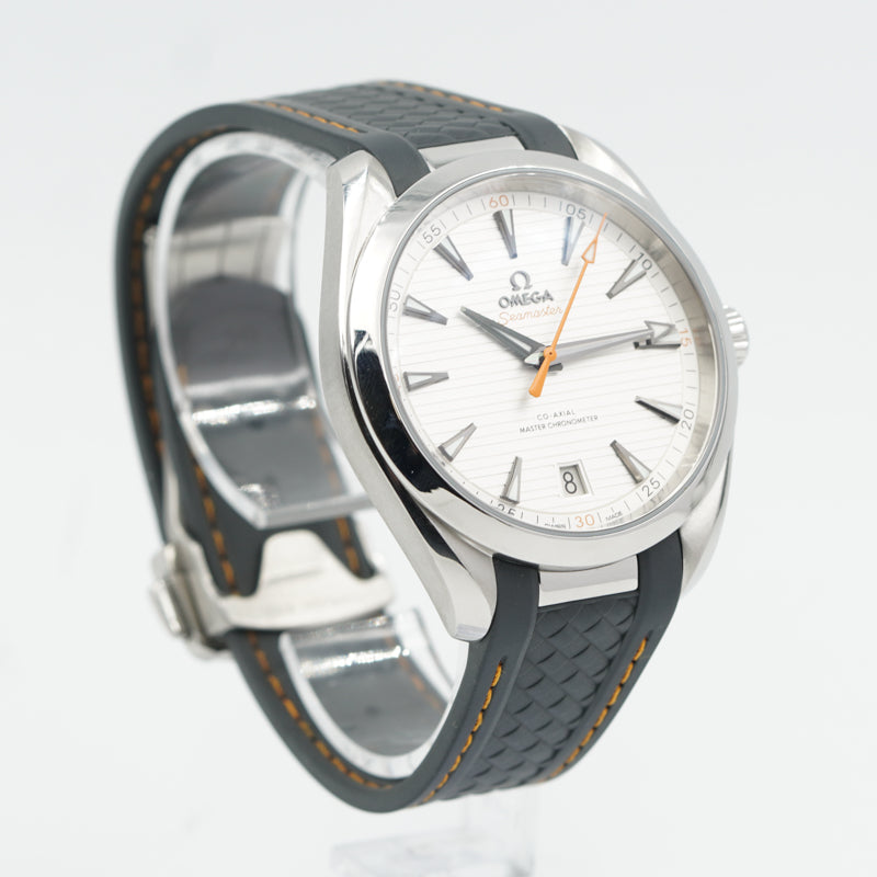 SOLD - 9/6/23 - Omega Aqua Terra 41mm Silver & Orange 220.12.41.21.02.002 B&P 2019