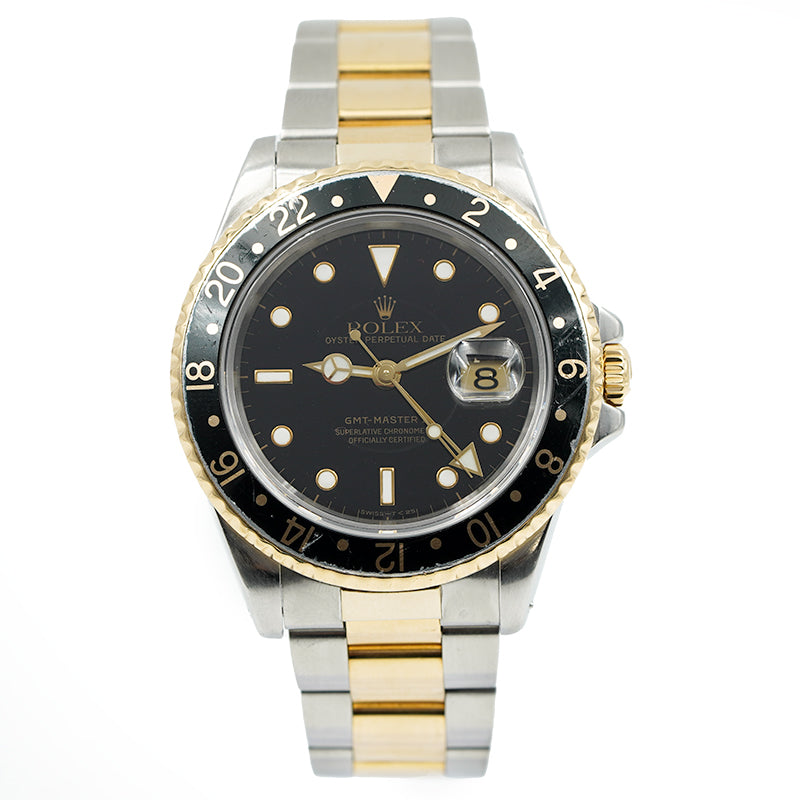 SOLD - 7/10/24 - Rolex GMT Master II 16713 Two-Tone Circa 1994 w. Box 40mm