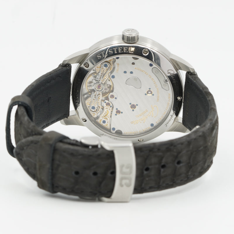 SOLD - 12/01/23 - Glashütte Original Panoreserve Stainless Steel on Strap B&P '21 1-65-01-23-12-04