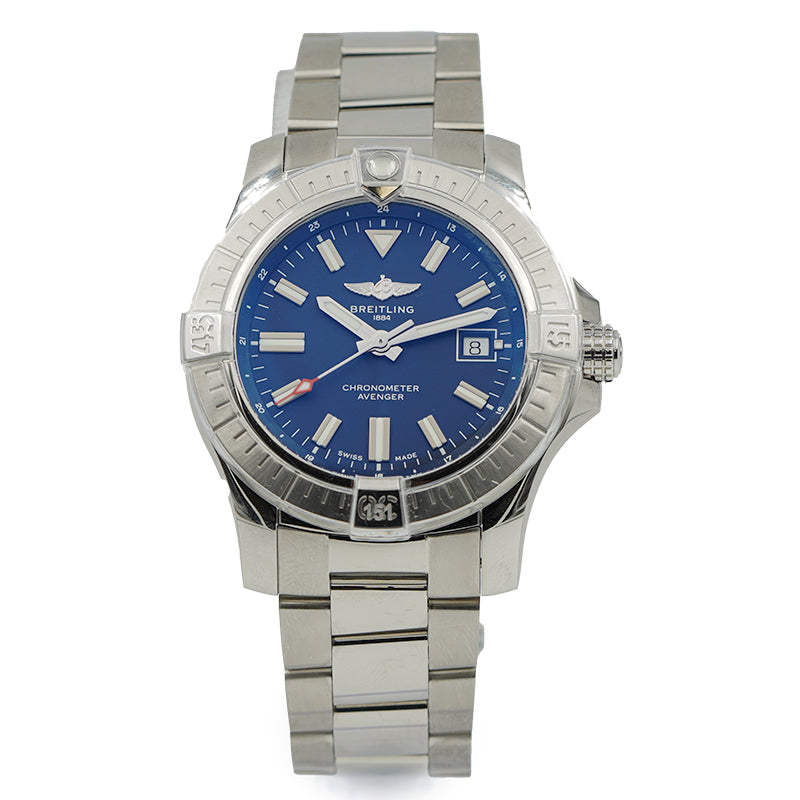 SOLD - 12/15/23 - Breitling Avenger 43mm Blue Dial A17318101CA1 B&P