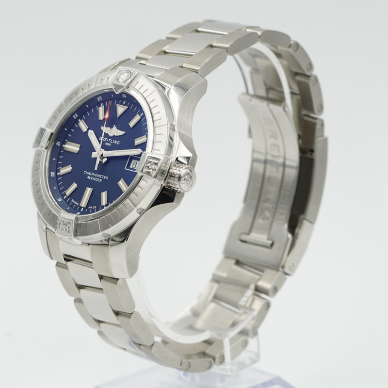 SOLD - 12/15/23 - Breitling Avenger 43mm Blue Dial A17318101CA1 B&P