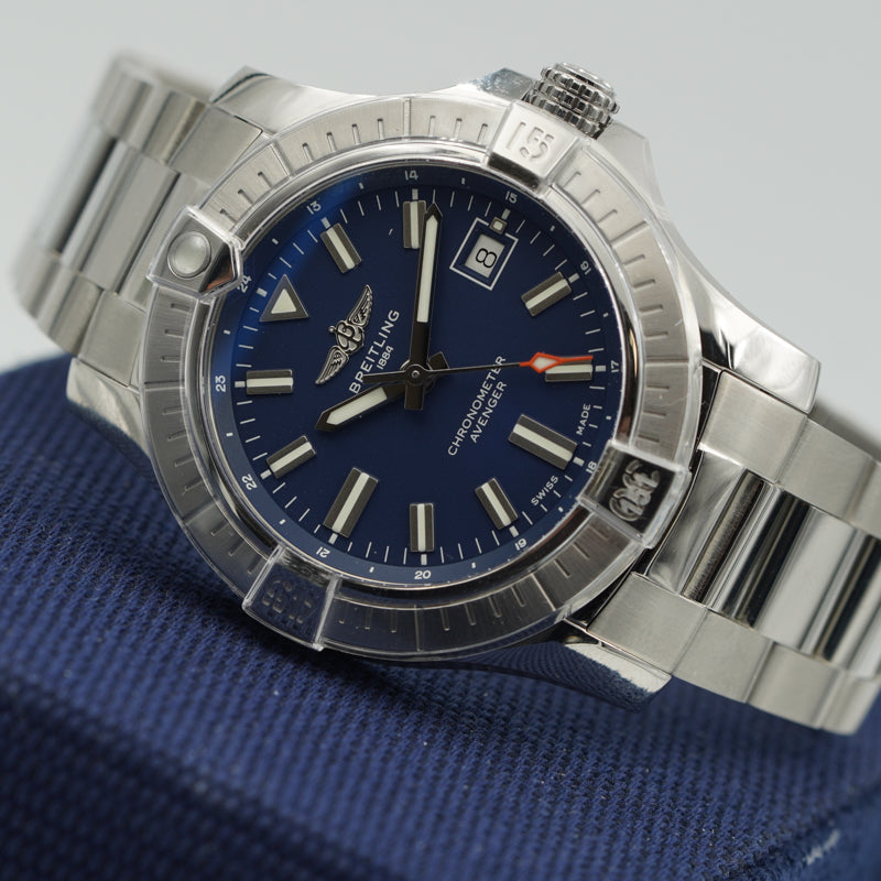 SOLD - 12/15/23 - Breitling Avenger 43mm Blue Dial A17318101CA1 B&P