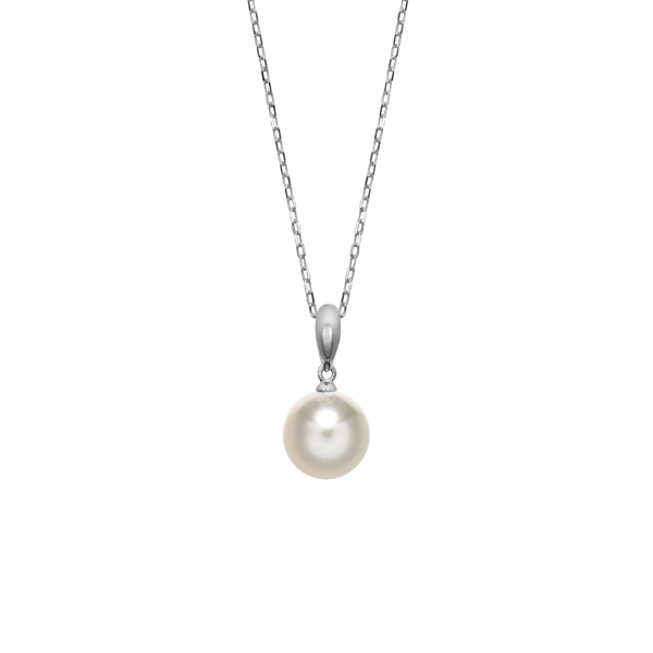 Baggins 14k White Gold 7mm Akoya Pearl Simple Pendant- TP-1045H