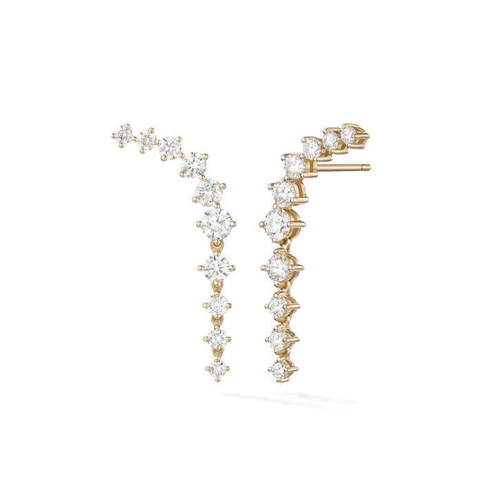 Melissa Kaye 18K Gold 1.50ctw Diamond Mini Aria Dagger Earrings