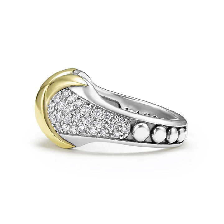 Lagos Embrace 18K Gold X Diamond Ring - 02-80772-DD7