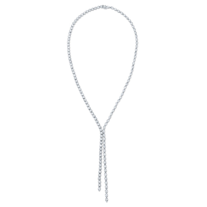 Rahaminov 18K White Gold Diamond Lariat Necklace - NK-8192