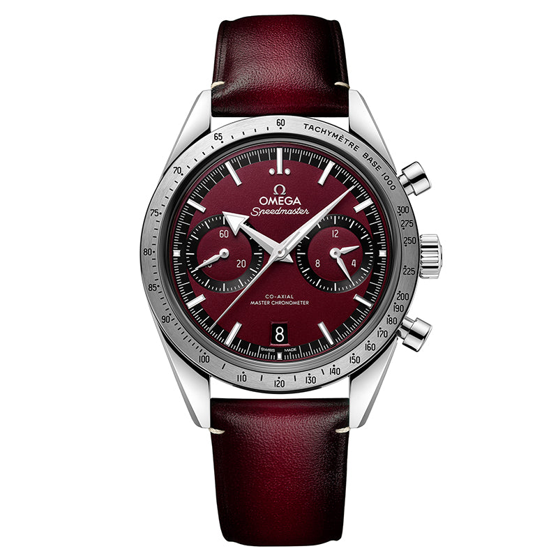 Omega Speedmaster '57 Co-Axial Master Chronometer Chronograph 40.5mm Burgundy on Leather- 332.12.41.51.11.001