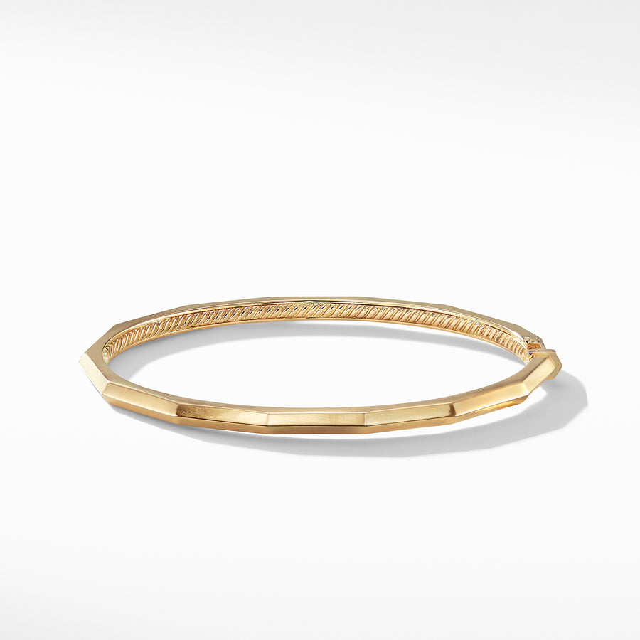 David Yurman Stax Single Row Faceted Bracelet in 18K Gold, 3mm - B1302388