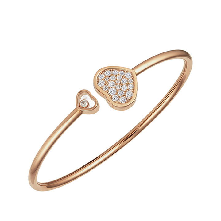 Chopard Rose Gold and Diamond Happy Diamonds Icons Bracelet | Harrods US