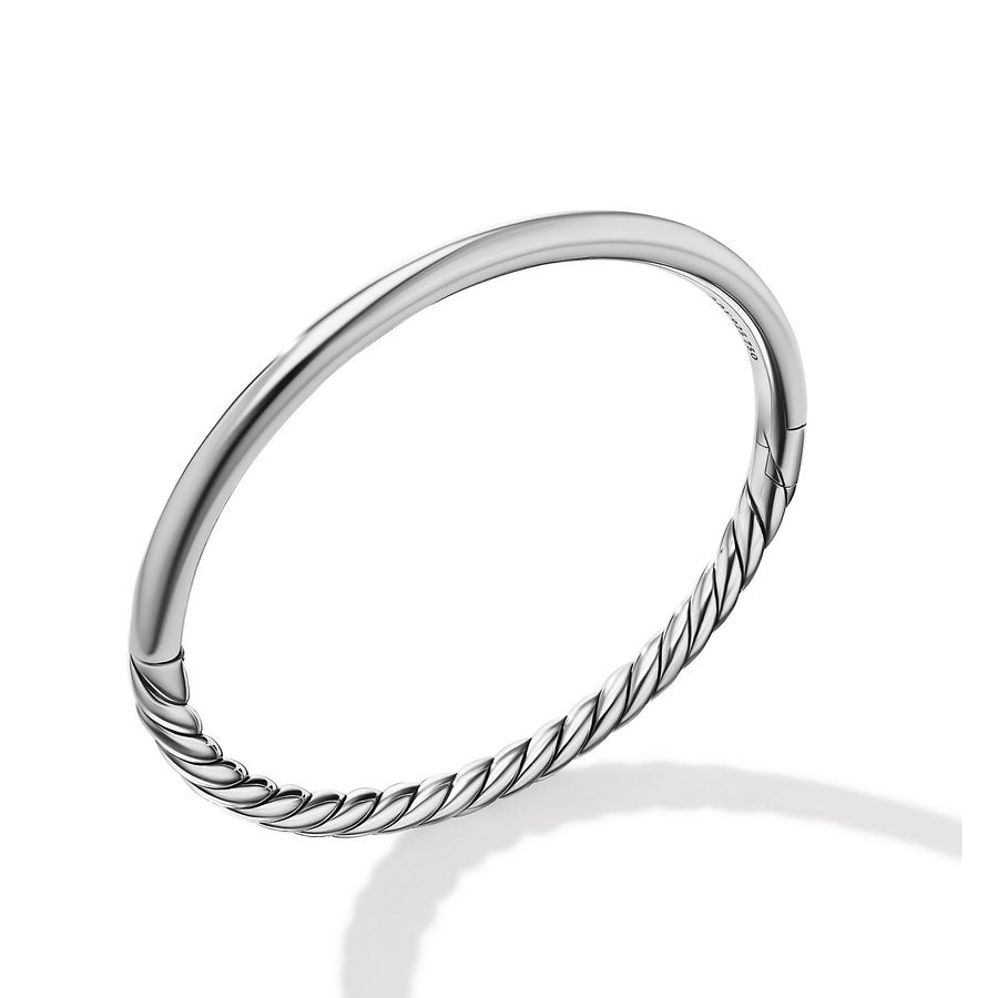 Smooth Sterling Silver Clasp Bracelet, Sterling silver