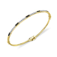 Sloane Street 18k Yellow Gold Black Spinel & Diamond Bracelet- SS ...
