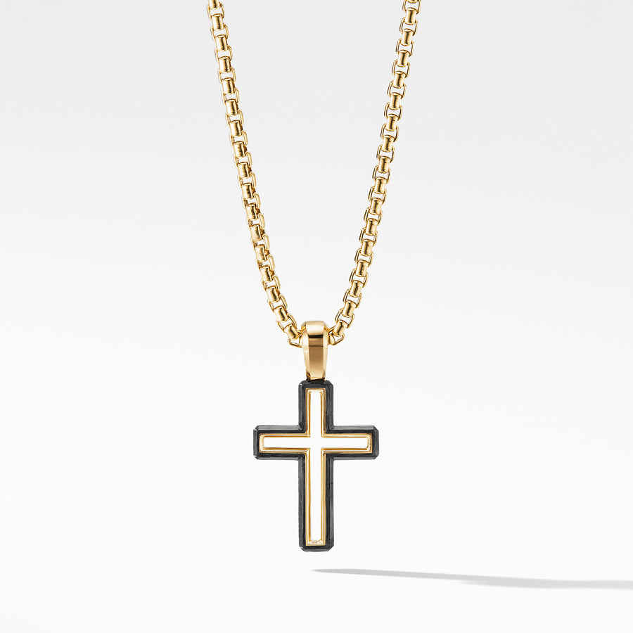 18k 14k gold men's crucifix cross pendant necklace 40mm