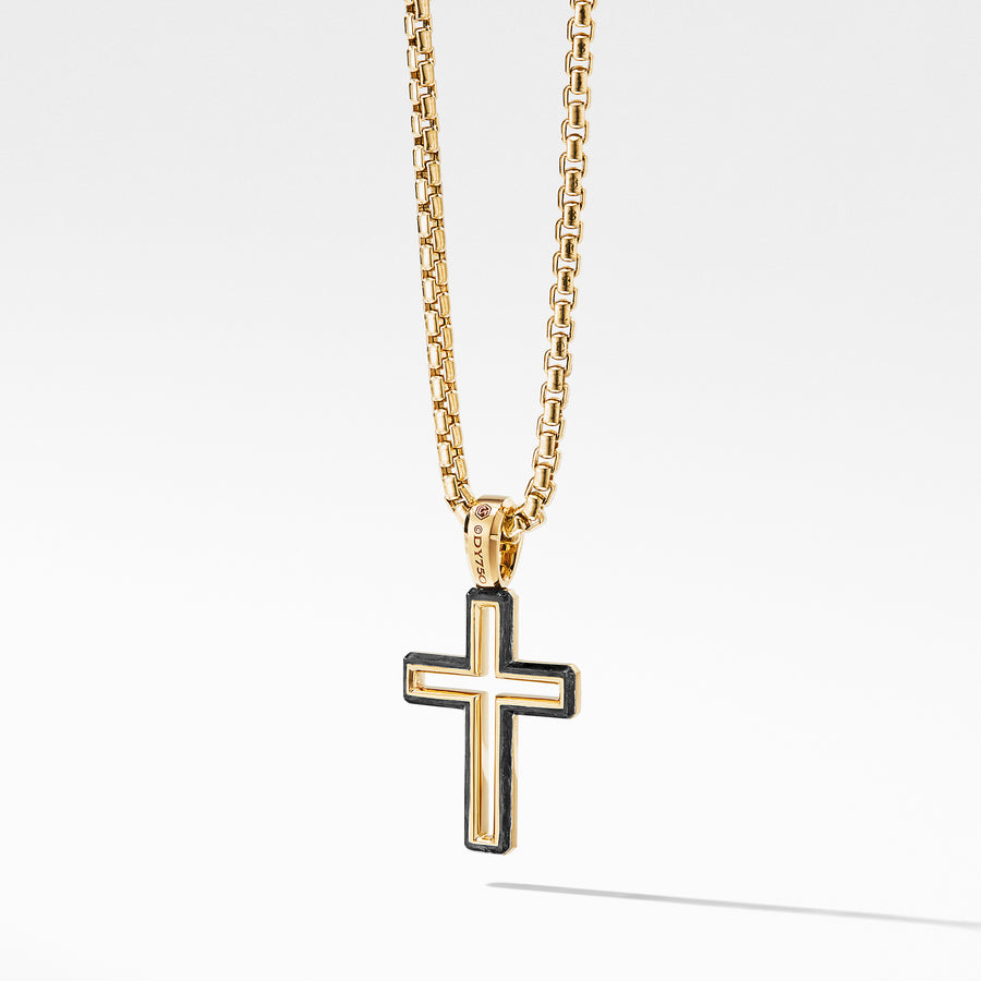 18K Gold Plated Diamonds Bold Cross Pendant Necklace CZ – Basil & Co.
