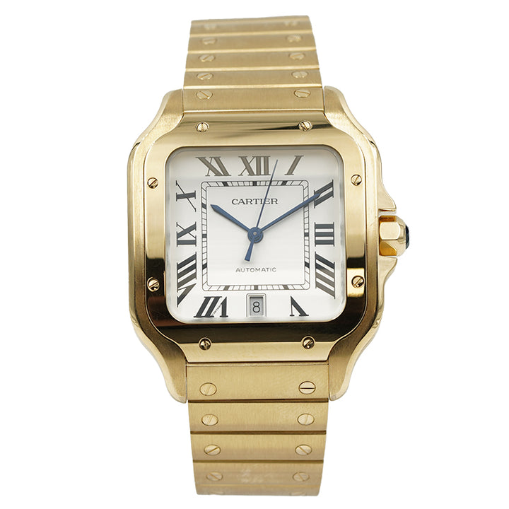 SOLD Santos De Cartier L 18K Yellow Gold B P 2022 WGSA0029