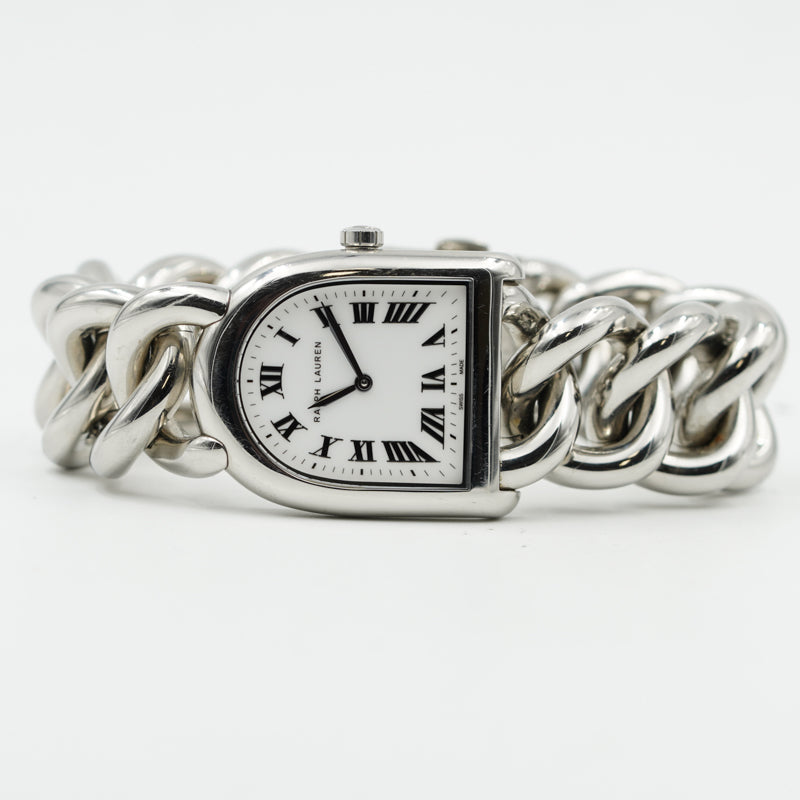 SOLD Ralph Lauren Stirrup Collection Small Link Steel Watch on Bracelet